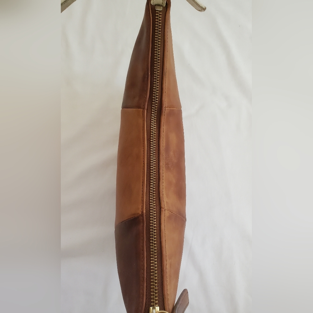 Vintage COACH COLOR-BLOCKED 💯 LEATHER Shoulder Bag Handbag Unique Classic Luxury - Picture 10 of 13